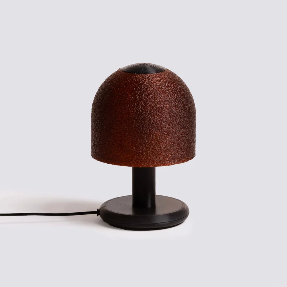 LAMPADA LED A FORMA DI FUNGO IN PLA NERO CON ALIMENTAZIONE USB, H 18 CM