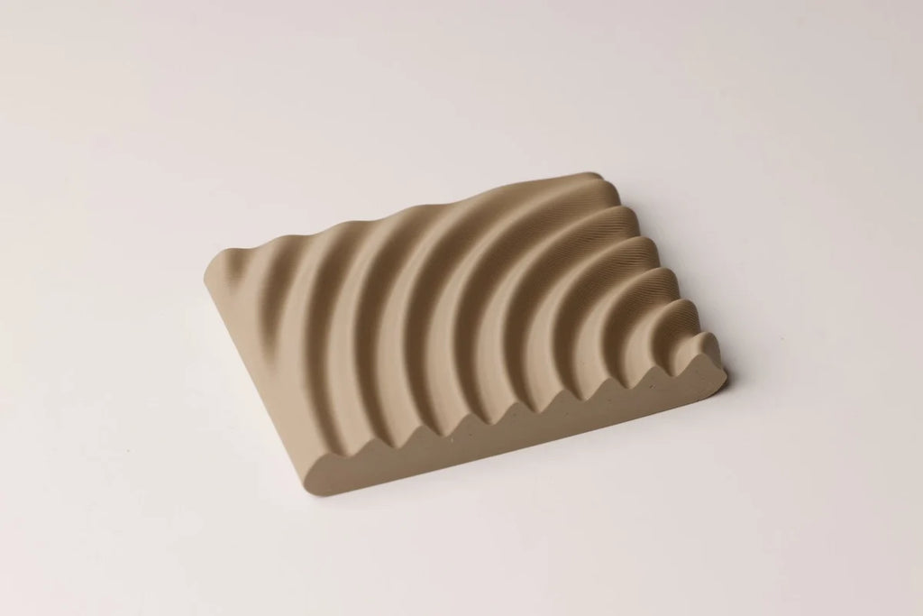 PORTASAPONE ONDULATO IN BIOPLASTICA STAMPATO IN 3D, 8 × 12 CM