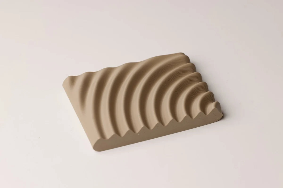 PORTASAPONE ONDULATO IN BIOPLASTICA STAMPATO IN 3D, 8 × 12 CM