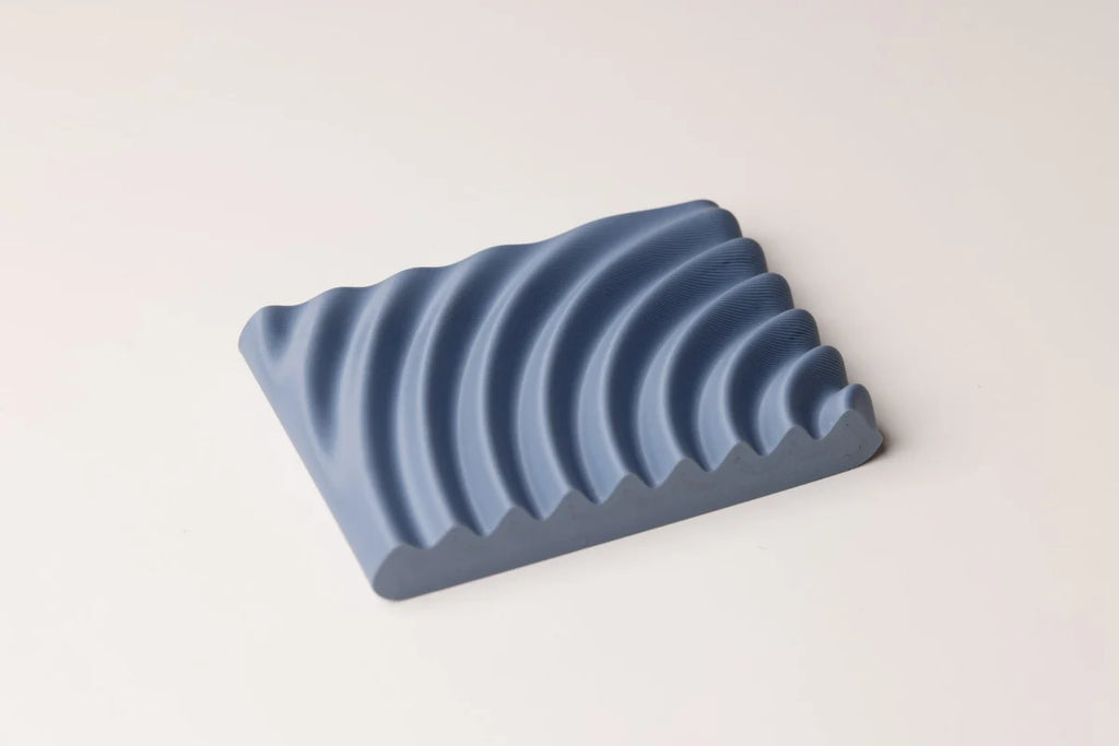 PORTASAPONE ONDULATO IN BIOPLASTICA STAMPATO IN 3D, 8 × 12 CM