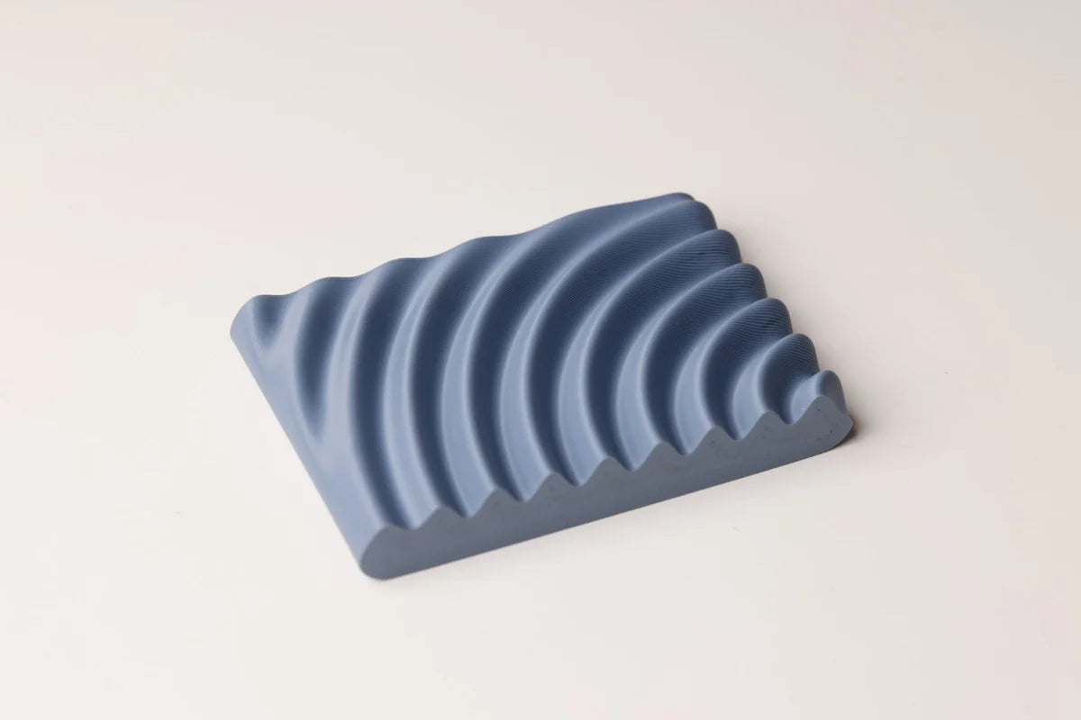 PORTASAPONE ONDULATO IN BIOPLASTICA STAMPATO IN 3D, 8 × 12 CM