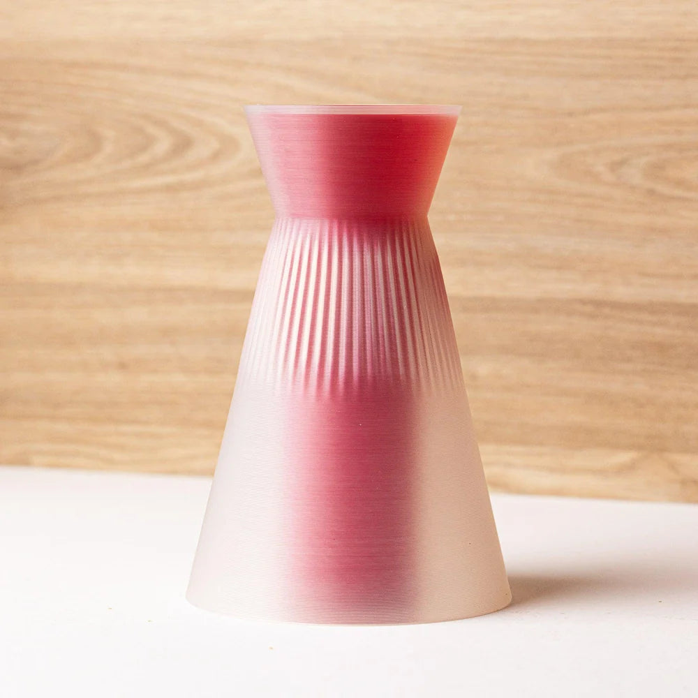 VASO DECORATIVO STAMPATO IN 3D PER FIORI SECCHI, H 18 CM