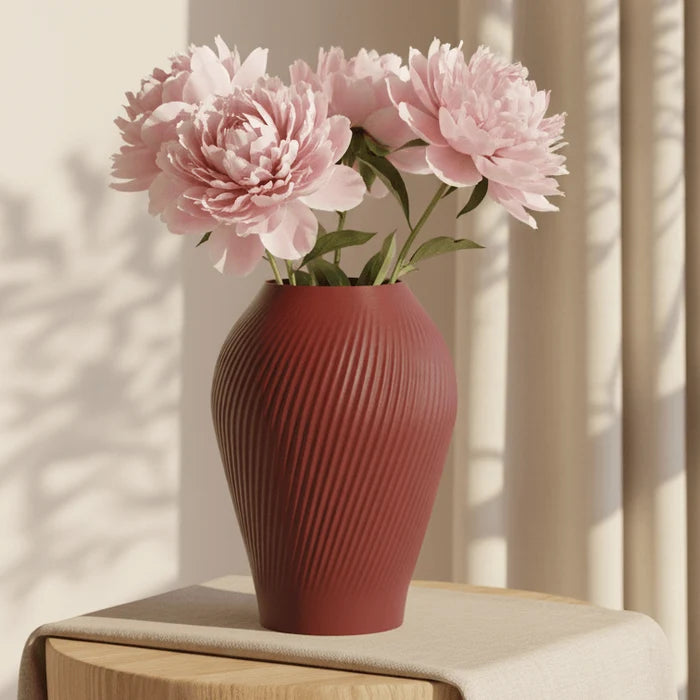 VASO STAMPATO IN 3D IN PLA PER FIORI FRESCHI E SECCHI, H 18 CM