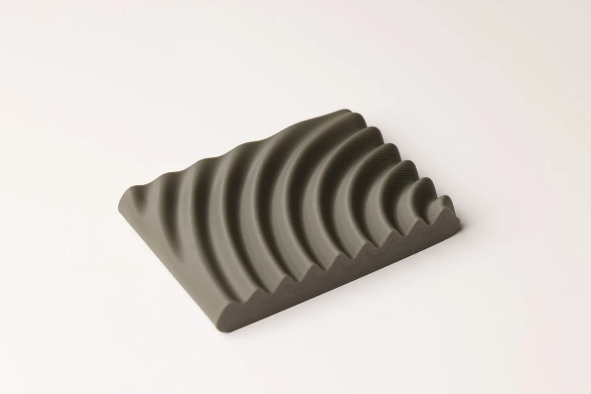 PORTASAPONE ONDULATO IN BIOPLASTICA STAMPATO IN 3D, 8 × 12 CM