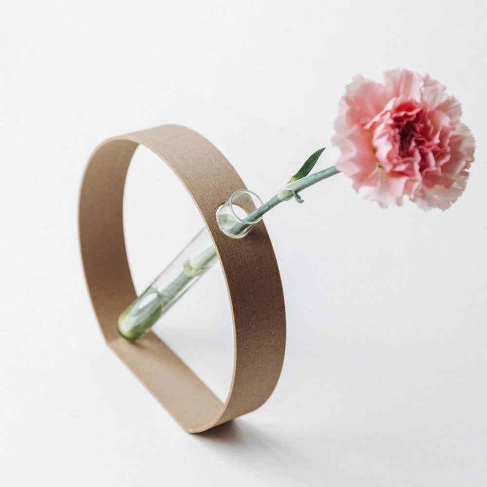 VASO SOLIFLORE CIRCOLARE CON TUBO IN VETRO