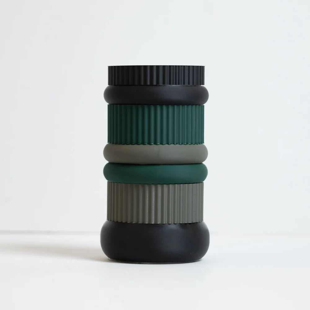 VASO MODULARE STAMPATO IN 3D IN PLA, H 20 CM