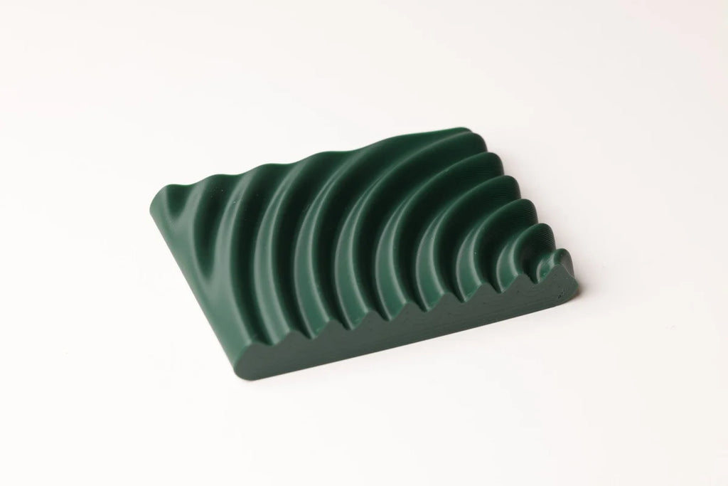 PORTASAPONE ONDULATO IN BIOPLASTICA STAMPATO IN 3D, 8 × 12 CM