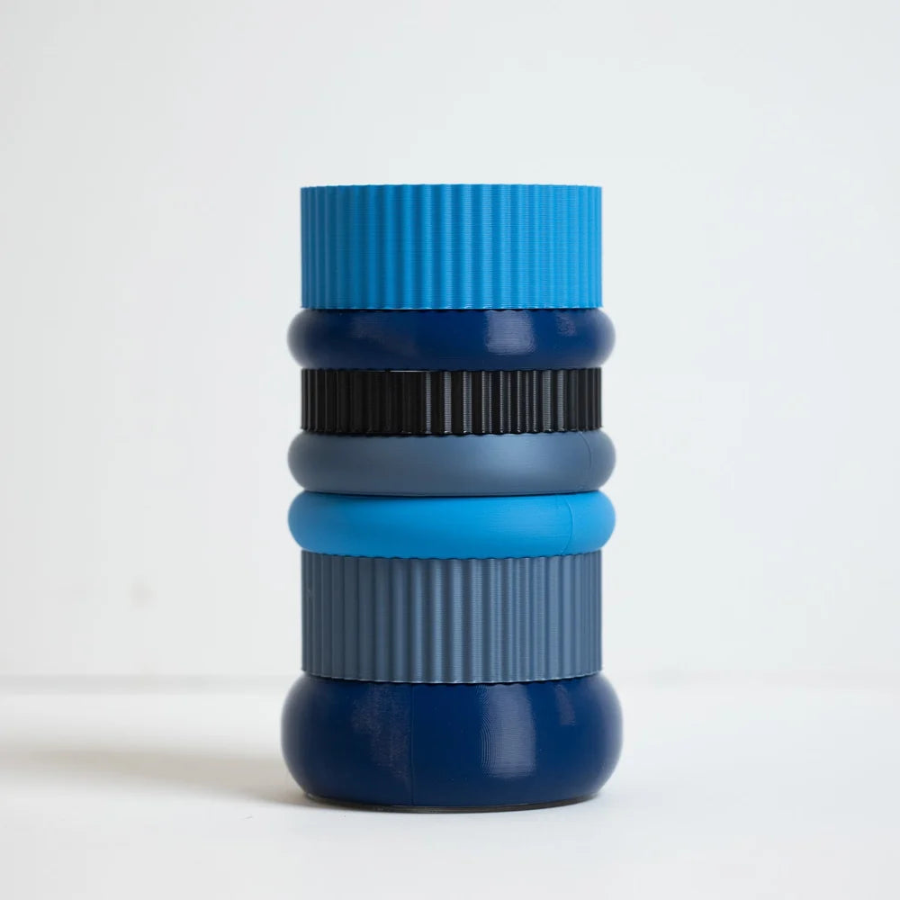 VASO MODULARE STAMPATO IN 3D IN PLA, H 20 CM