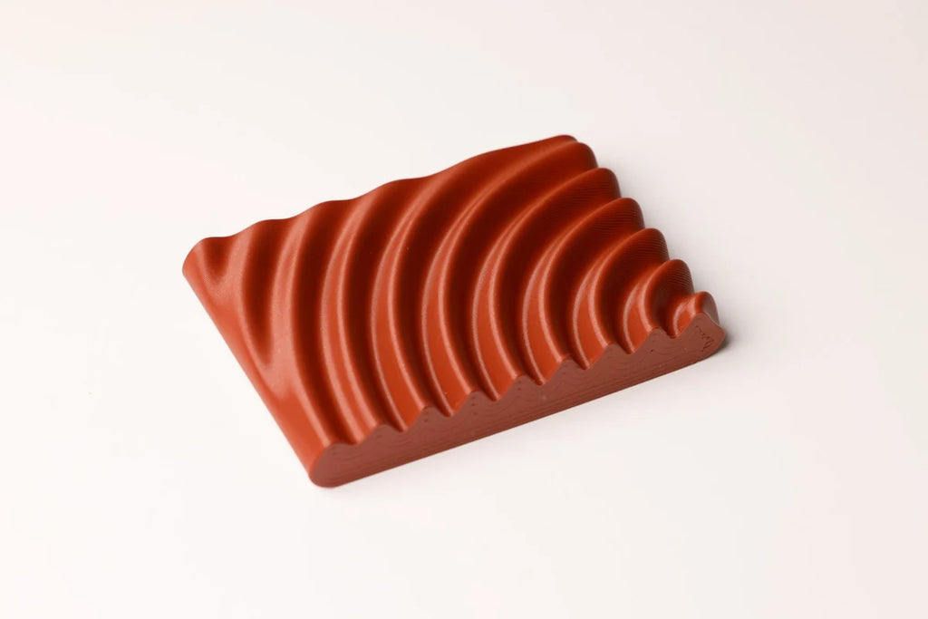 PORTASAPONE ONDULATO IN BIOPLASTICA STAMPATO IN 3D, 8 × 12 CM